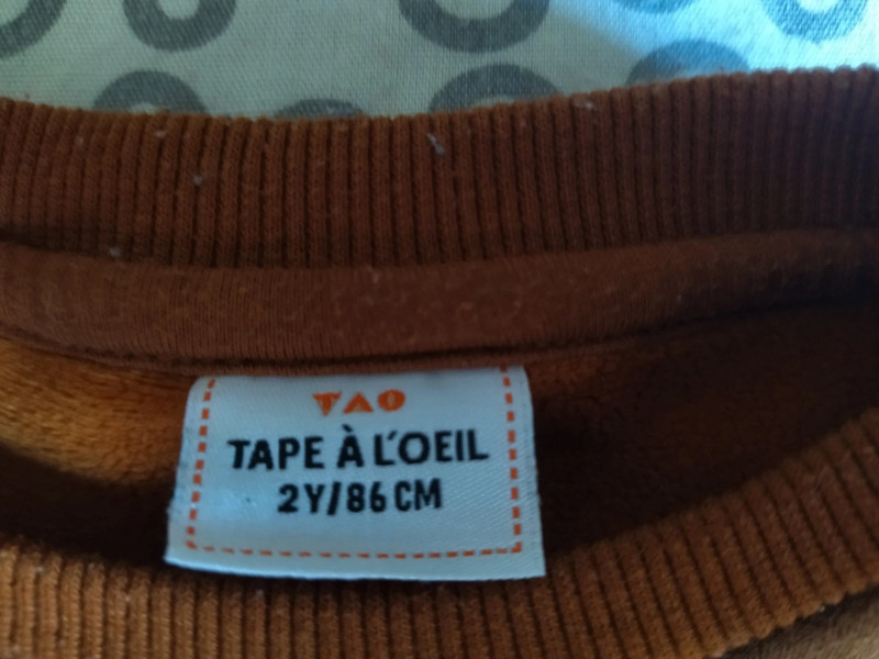 Lot de 2 pull tape à l'oeil 2ans 86 cm 5