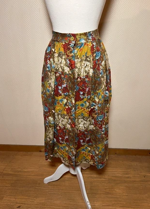 Jupe vintage marron motif fleur, marke: Vintage, zustand: Sehr gut, größe: M / 38 / 10, 15,00 €, 16,45 € inklusive Vinted-Käuferschutz