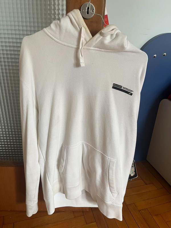 Felpa hollister bianca on sale