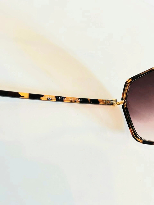 Lunette de soleil femme marron léopard contour doré verres dégradés uvprotection catégorie 3 - photo numéro 5