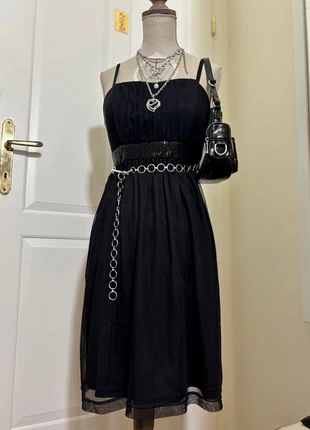 black sequin babydoll dress, y2k baddie coquette vintage, marke: COQUETTE, zustand: Sehr gut, größe: M / 38 / 10, 34,99 €, 36,94 € inklusive Vinted-Käuferschutz