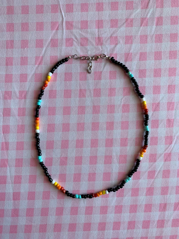 multi colored beaded necklace 1
