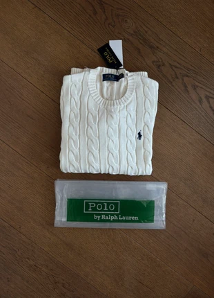 Polo Ralph Lauren Maglione/Sweater White With Blue Horse M, marque: Ralph Lauren, état: Neuf avec étiquette, taille: M, 59,90 €, 63,60 € Protection acheteurs incluse