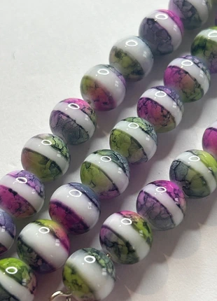 A685, lot de 25 perles en verre 10mm, staat: Nieuw zonder prijskaartje, € 3,60, € 4,48 inclusief Kopersbescherming Pro