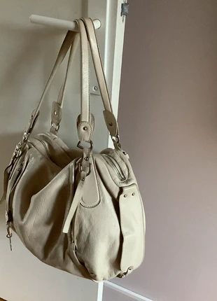 Sac à mains cuir crème 2 anses Lamarthe 43 cm x 33 cm, marque: Lamarthe, état: Très bon état, 25,00 €, 26,95 € Protection acheteurs incluse