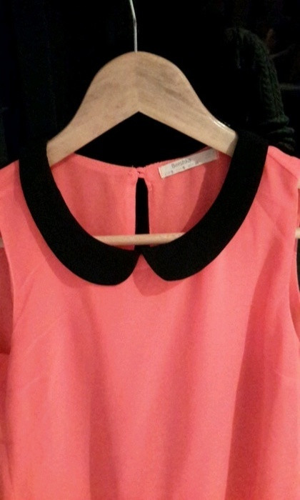 Chemise sans manches rose fluo bershka taille S 2