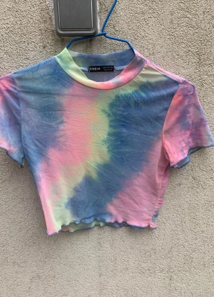 crop-top multicolore tulle , merk: Shein, staat: Heel goed, maat: S / 36 / 8, € 1,00, € 1,75 inclusief Kopersbescherming