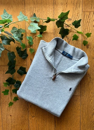 Pull Ralph Lauren half zip|col camionneur|quart zip| gris logo noir taille L 100% coton, brand: Ralph Lauren, condition: Very good, size: L, €65.00, €68.95 includes Buyer Protection