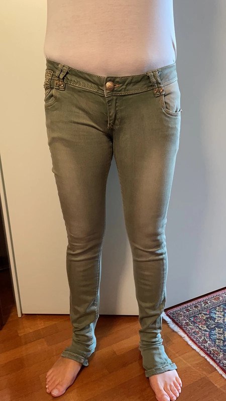 Jeans 2025 verde militare