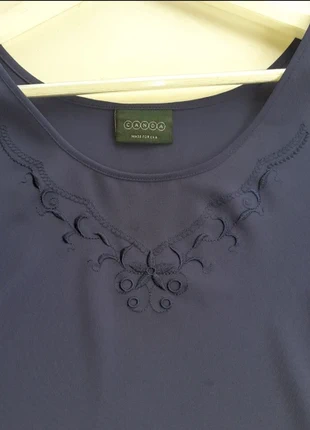 Débardeur brodé marine CANDA - Taille 46, marque: Canda, état: Très bon état, taille: XXXL / 46 / 18, 8,90 €, 10,05 € Protection acheteurs incluse