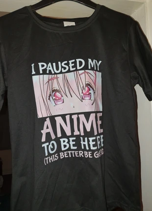 "I Paused My Anime to be Here" Tshirt, brand: anime, condition: New without tags, size: M / 10, £6.25, £7.26 includes Buyer Protection Pro