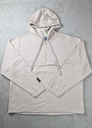 Polaire 1/4 Zip Reebok à capuche – Blanc cassé – Taille M, brand: Reebok, condition: Very good, size: M, €12.50, €13.83 includes Buyer Protection