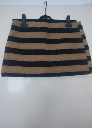 🖤 Jupe mini Sonia Rykiel Paris – Rayée camel & noire – Taille 36, brand: Sonia Rykiel, condition: New without tags, size: S / 36 / 8, €59.00, €62.65 includes Buyer Protection