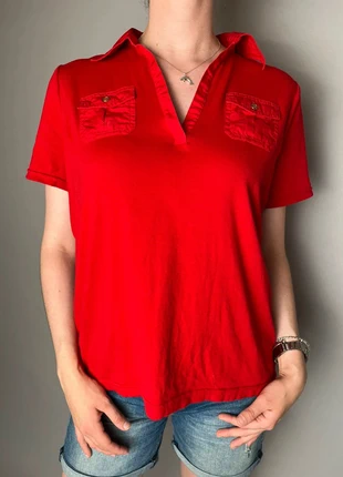 🔥 Chaps Red Retro Polo Tee – Size L | Retro Womenswear, marque: CHAPS, état: Très bon état, taille: L / 40 / 12, 11,95 €, 13,25 € Protection acheteurs incluse