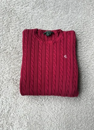 Pull Ralph Lauren Torsadé Col Rond Bordeaux, marque: Ralph Lauren, état: Très bon état, taille: M / 38 / 10, 49,00 €, 52,15 € Protection acheteurs (Pro) incluse