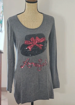 Haut Femme manches longues gris foncé, marque: Golden Days, état: Très bon état, taille: Taille unique, 5,00 €, 5,95 € Protection acheteurs incluse