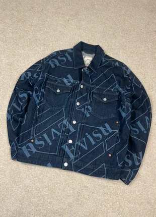 🧶 veste en jean evisu vintage denim japonais bleu marine avec logo bleu clair., brand: Evisu, condition: Very good, size: M, €199.90, €210.60 includes Buyer Protection