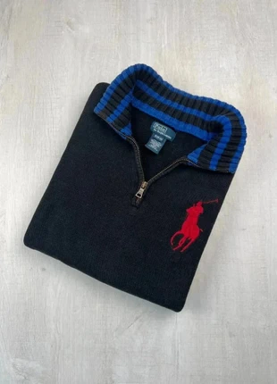 Pull Ralph Lauren noir col rayé bleu logo rouge XL enfant garçon, marca: Ralph Lauren, estado: Muy bueno, tamaño: XL, 35,00 €, 37,45 € Protección al comprador Pro incluida