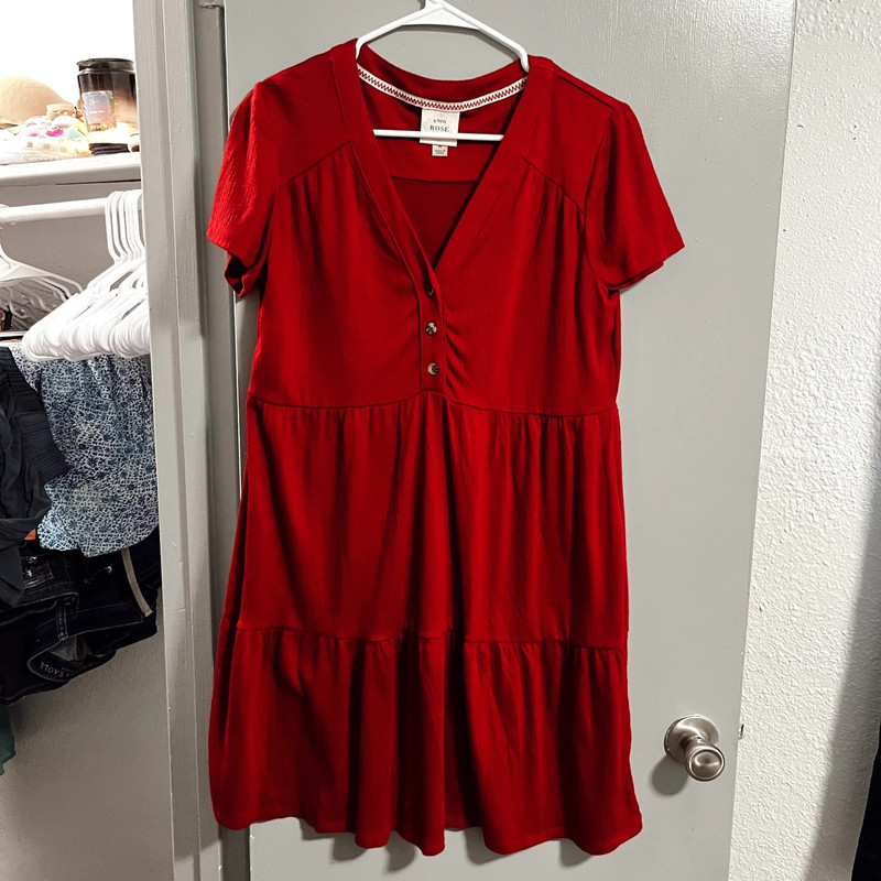 Red Ruffle Dress 1