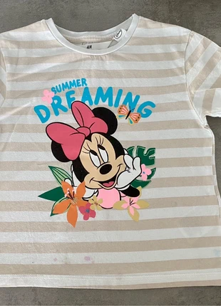 T-Shirt Minnie Mouse Größe 98/104, merk: H&M, staat: Goed, maat: 3 jaar / 98 cm, € 1,00, € 1,75 inclusief Kopersbescherming