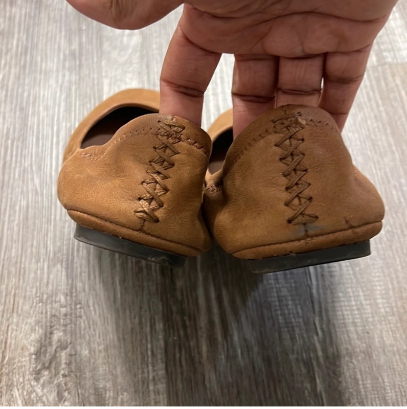 Brown Lucky Brand Emmie Leather Ballet Flats size 7.5 5