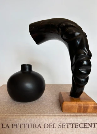 Vintage Hand-Carved Sculpture – Abstract Face on Wooden Base, brand: Vintage Chic, condizioni: Ottime, €45.00, €47.95 include la Protezione acquisti