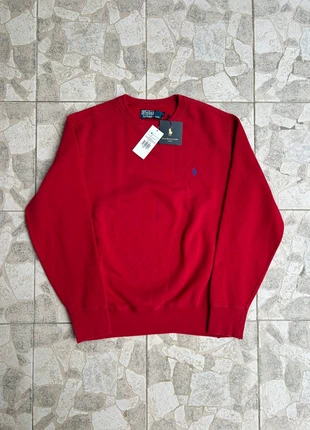 Sweat pull crewneck polo Ralph Lauren | rouge logo bleu | taille S, marca: Ralph Lauren, estado: Nuevo con etiquetas, tamaño: S, 45,00 €, 47,95 € Protección al comprador incluida