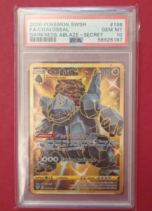 Coalossal Secret Pokemon Darkness Ablaze 198/189 PSA 10 Gem Mint Graded Card, brand: Pokémon, condition: Very good, size: One size, £47.00, £51.06 includes Buyer Protection