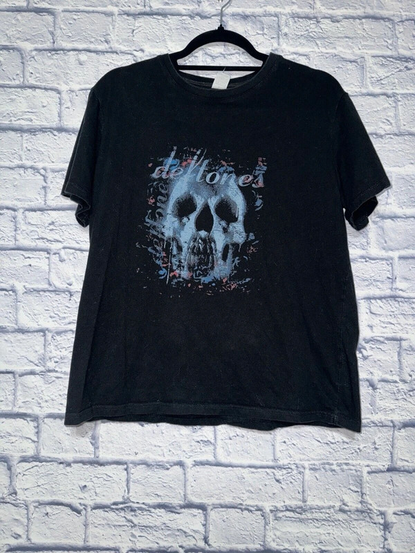T-shirt Deftones Skull Black Band Concert Ann4666