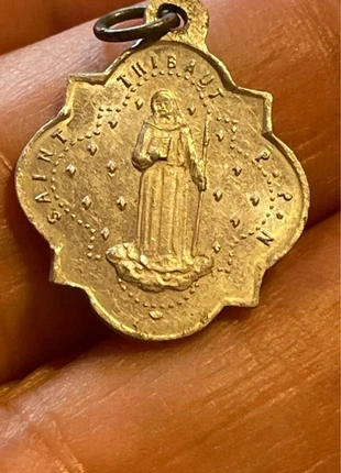 Médaille religieuse en aluminium 🍄 saint Thibaut, staat: Heel goed, € 8,00, € 9,10 inclusief Kopersbescherming