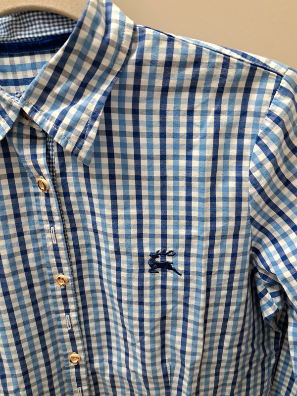 Camicia a quadri bianco  blu e azzurro 3