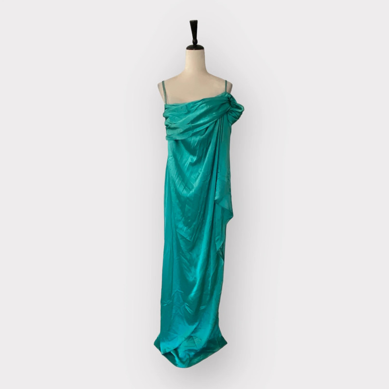 St John Evening Prom Gown Dress Turquoise 1