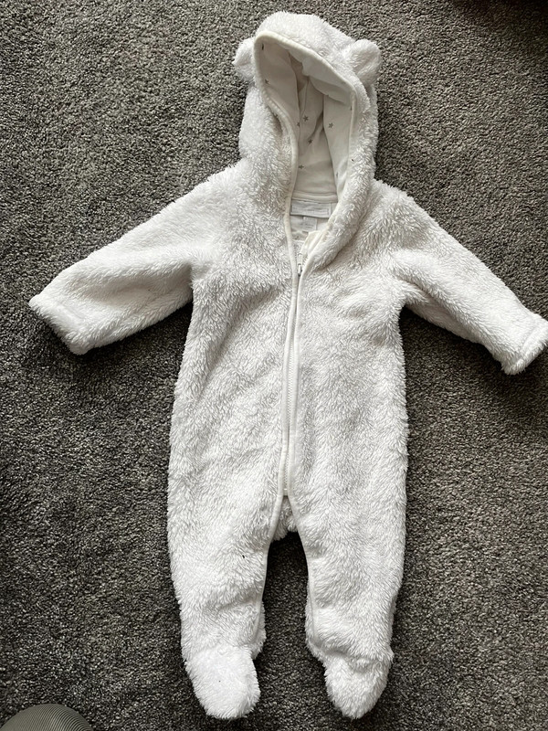 White company sale baby snowsuit