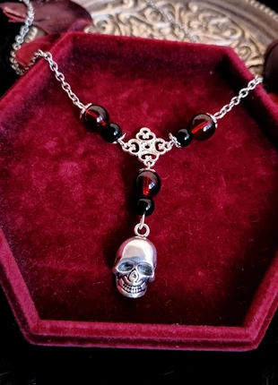 Memorabilia ~ choker goth con teschio gothic necklace collier gothique ras du cou, marque: goth, état: Très bon état, 7,90 €, 9,00 € Protection acheteurs incluse