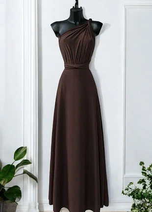 Robe longue marron sans manches taille M, marque: Boutique Parisienne, état: Très bon état, taille: M / 38 / 10, 35,00 €, 37,45 € Protection acheteurs (Pro) incluse