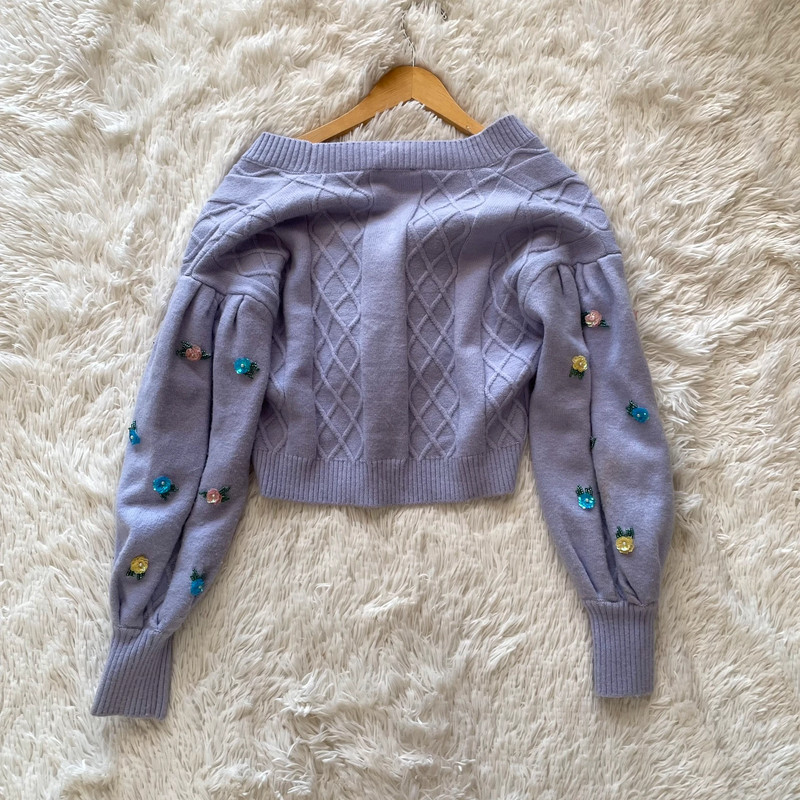 For Love and Lemons lilac Sutton cardigan 2