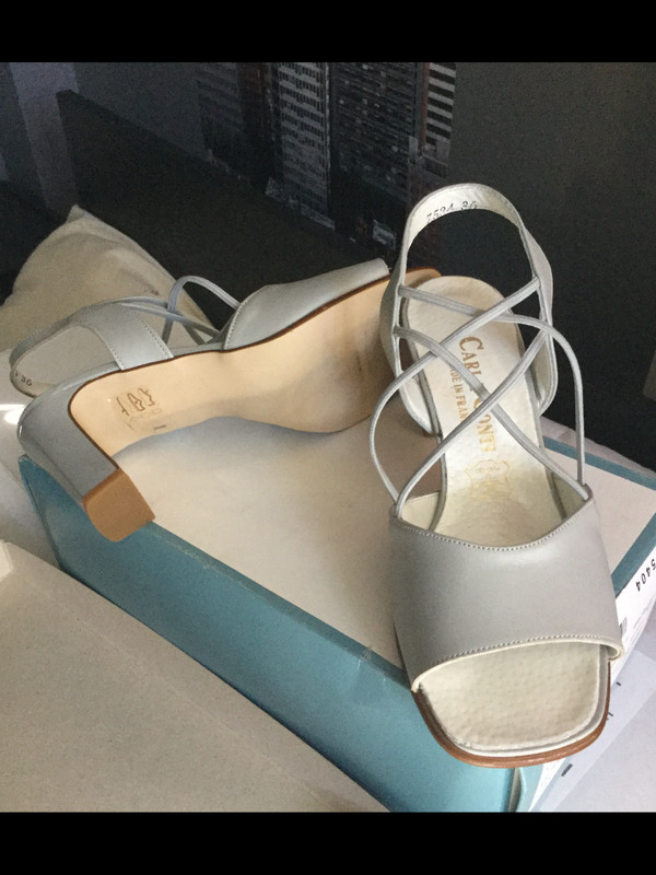 Sandales grises cuir neuves Carla Conti T36 #sandales #grise#brides#cuir 1