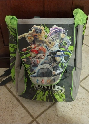 Zaino per scuola delle tartarughe ninja, merk: NINJA, staat: Heel goed, € 5,00, € 5,95 inclusief Kopersbescherming