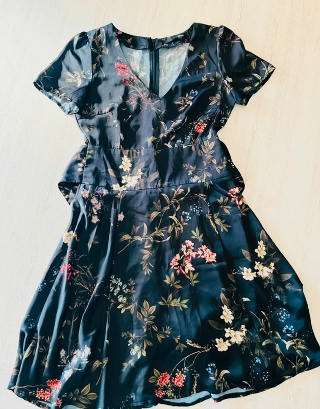 Robe noire fleuri femme étam