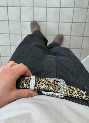 Y2K Leopard Diamond Belt Chrome Hearts BB Simon Streetwear Sag Belt Oversize Buckle, brand: y2k, condizioni: Ottime, taglia: 110 cm, €14.95, €16.40 include la Protezione acquisti