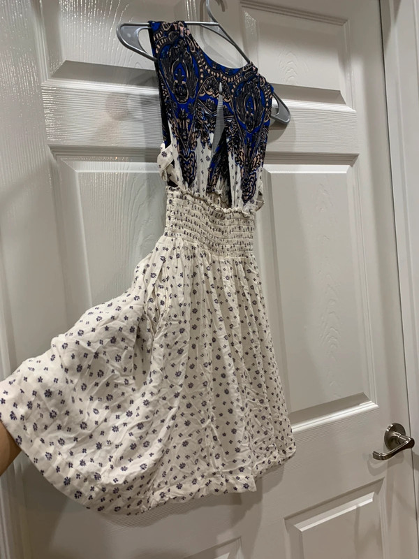 Free People ‘Walking Through My Dreams’ Ivory Combo Dress Size XS 3