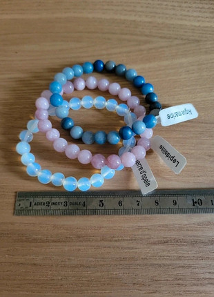 Lot 3 bracelets lithotherapie, marque: PAS, état: Neuf avec étiquette, 12,00 €, 13,30 € Protection acheteurs incluse