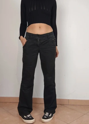 Pantalon noir taille basse jambes évasées Vintage y2k taille 36/38, brand: Vintage, condition: Good, size: M / 38 / 10, €13.00, €14.35 includes Buyer Protection Pro