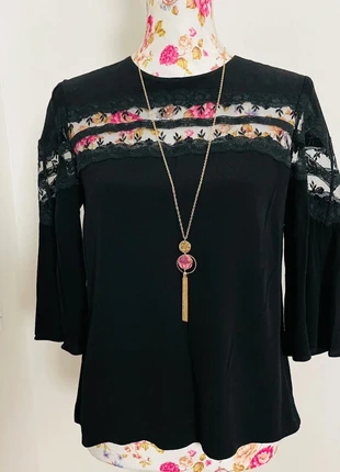 Top sandro femme dentelle noir Taille 36/34 manches 3/4, marca: Sandro, estado: Muy bueno, tamaño: S / 36 / 8, 17,00 €, 18,55 € Protección al comprador incluida