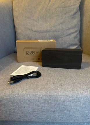 Black Wood Effect LED Alarm Clock, condition: New, £4.00, £4.90 includes Buyer Protection