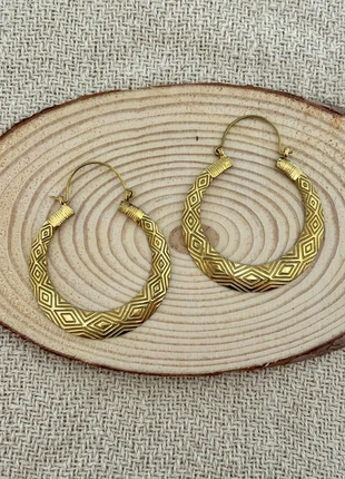 Brass earrings, marque: India, état: Neuf sans étiquette, 15,00 €, 16,45 € Protection acheteurs incluse