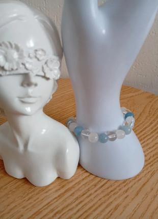 Aigue marine fluorite angelite bracelet en pierres naturelles Lithothérapie, zustand: Sehr gut, 10,00 €, 11,20 € beinhaltet Vinted-Käuferschutz Pro