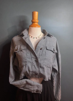 🖤 Veste courte pieds de poule noire et blanche, marque: Shein, état: Très bon état, taille: S / 36 / 8, 4,00 €, 4,90 € Protection acheteurs incluse