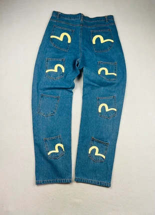 Jean Style Evisu Bleu Uni Multi Poches Dos Logo Jaune Coton - Taille FR42, marke: Evisu, zustand: Sehr gut, größe: W32 | DE 48, 59,90 €, 63,60 € inklusive Vinted-Käuferschutz