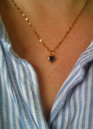 Le petit coeur bleu marine 🌟 amour 🌟 collier acier inoxydable réglable ajustable doré, brand: acier inoxydable, condizioni: Ottime, €8.00, €9.10 include la Protezione acquisti Pro